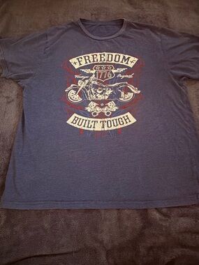 Freedom Built Tough Motorcycle TShirt Size XL